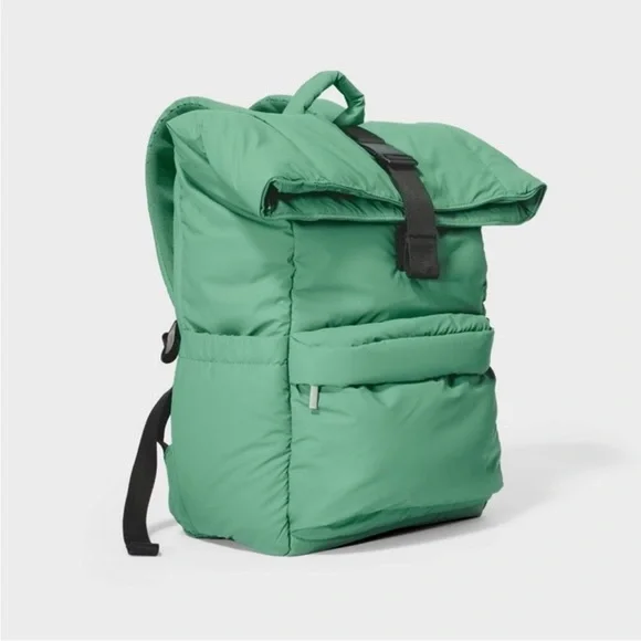 open story | Bags | Open Story Nwt Gold Over Puffer Backpack